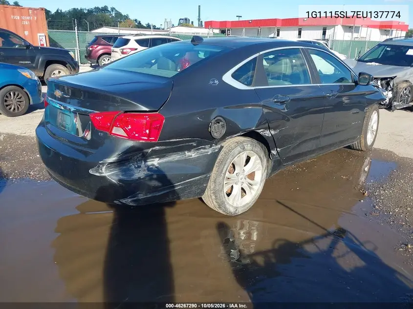 2014 CHEVROLET IMPALA VIN 1G1115SL7EU137774 — фото 4