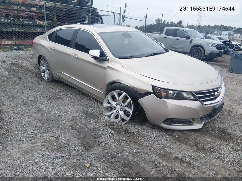 CHEVROLET IMPALA 2014, VIN 2G1155S31E9174644