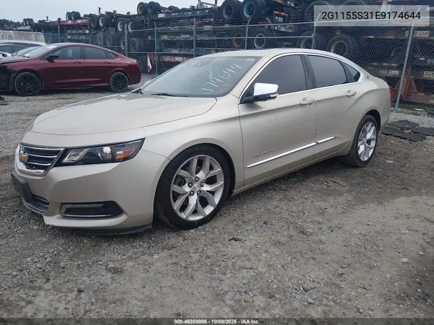 2014 CHEVROLET IMPALA VIN 2G1155S31E9174644 — фото 2