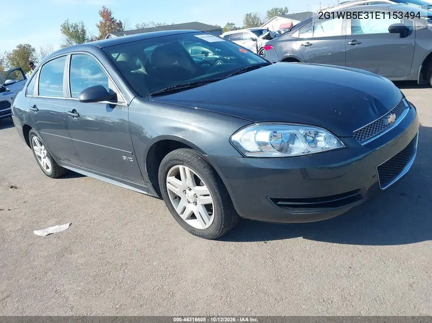CHEVROLET IMPALA 2014, VIN 2G1WB5E31E1153494