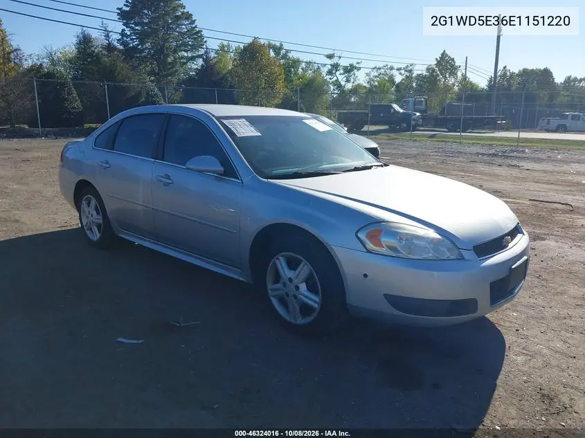CHEVROLET IMPALA 2014, VIN 2G1WD5E36E1151220