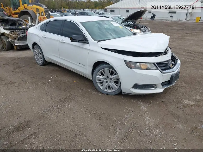 CHEVROLET IMPALA 2014, VIN 2G11Y5SL1E9277781