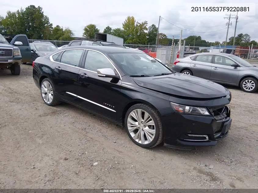 CHEVROLET IMPALA 2015, VIN 2G1165S37F9220881