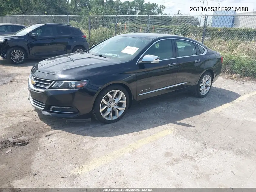 2015 CHEVROLET IMPALA VIN 2G1165S34F9216688 — фото 2
