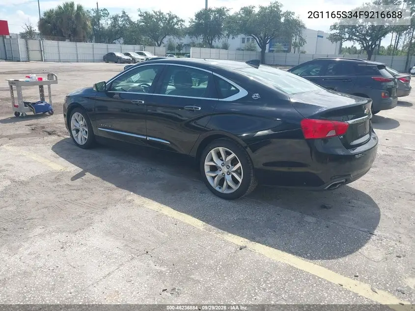 2015 CHEVROLET IMPALA VIN 2G1165S34F9216688 — фото 3
