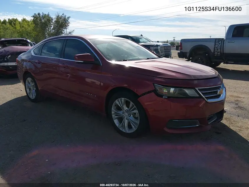 CHEVROLET IMPALA 2015, VIN 1G1125S34FU136600