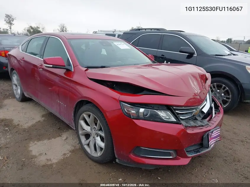 CHEVROLET IMPALA 2015, VIN 1G1125S30FU116067