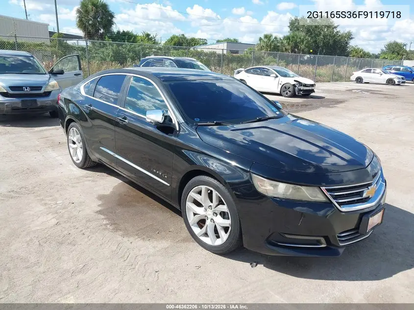 CHEVROLET IMPALA 2015, VIN 2G1165S36F9119718