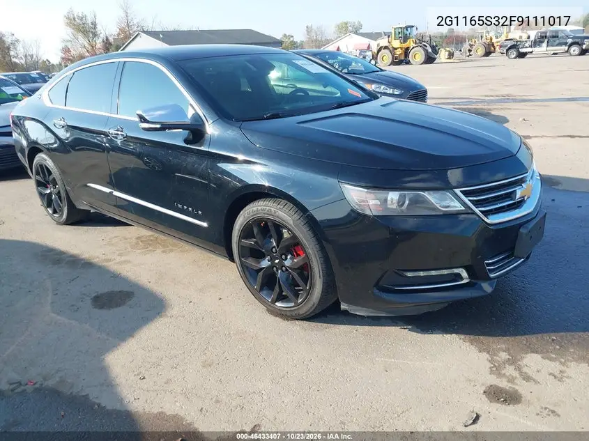 CHEVROLET IMPALA 2015, VIN 2G1165S32F9111017