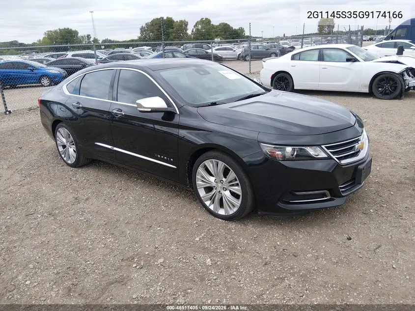 CHEVROLET IMPALA 2016, VIN 2G1145S35G9174166