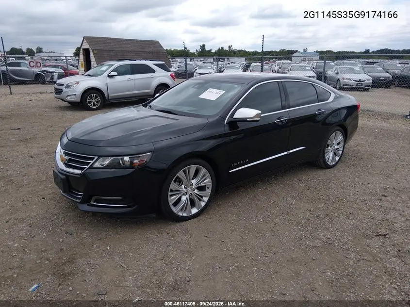 2016 CHEVROLET IMPALA VIN 2G1145S35G9174166 — фото 2
