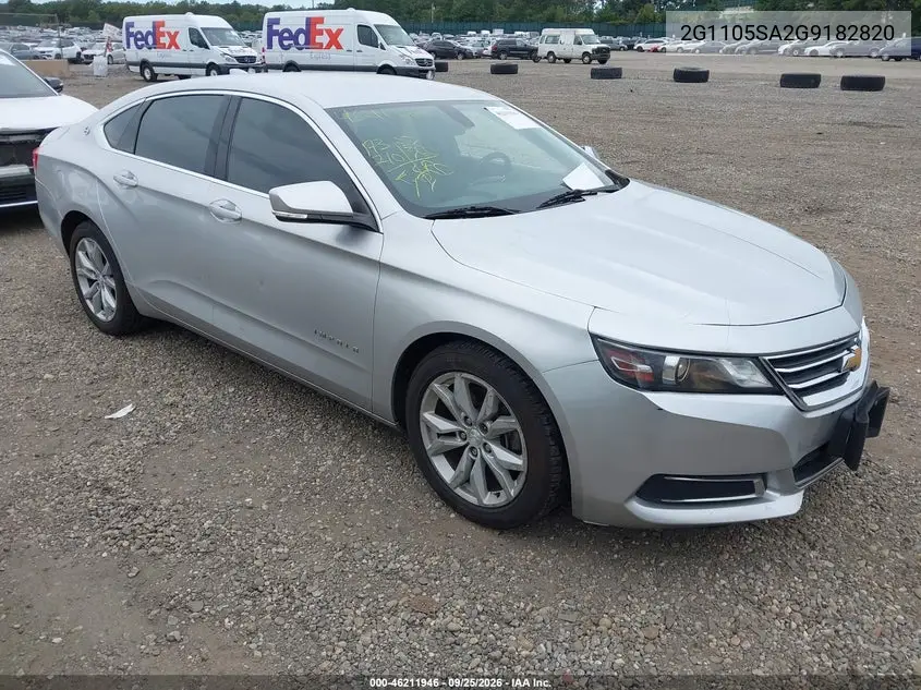 CHEVROLET IMPALA 2016, VIN 2G1105SA2G9182820
