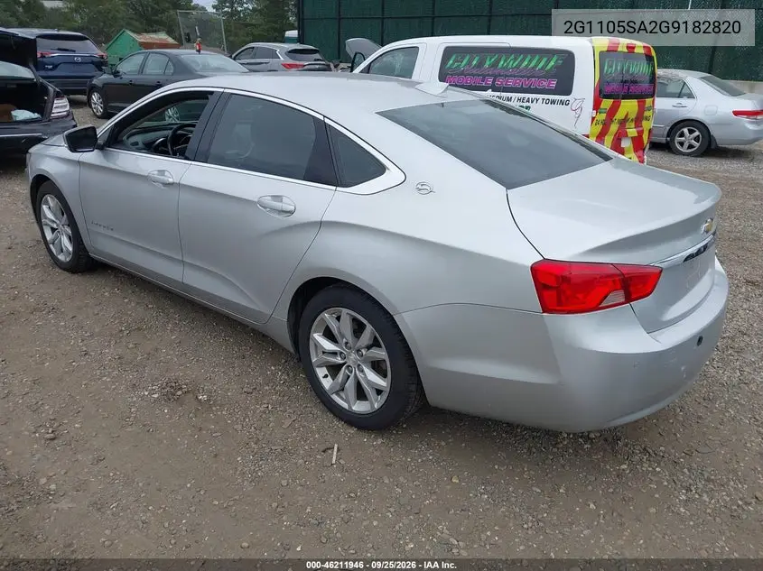 2016 CHEVROLET IMPALA VIN 2G1105SA2G9182820 — фото 3