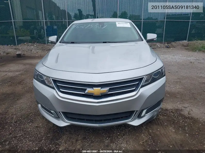 2016 CHEVROLET IMPALA VIN 2G1105SA5G9181340 — фото 12