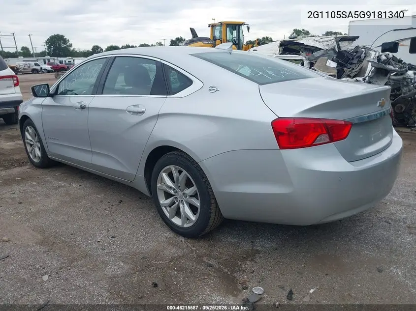 2016 CHEVROLET IMPALA VIN 2G1105SA5G9181340 — фото 3