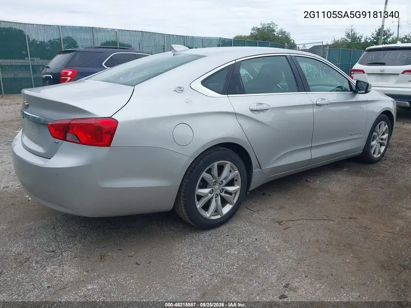 2016 CHEVROLET IMPALA VIN 2G1105SA5G9181340 — фото 4