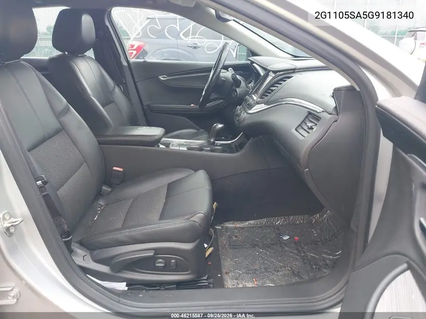 2016 CHEVROLET IMPALA VIN 2G1105SA5G9181340 — фото 5