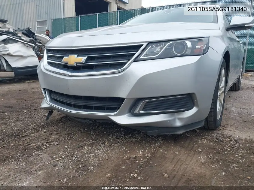 2016 CHEVROLET IMPALA VIN 2G1105SA5G9181340 — фото 6