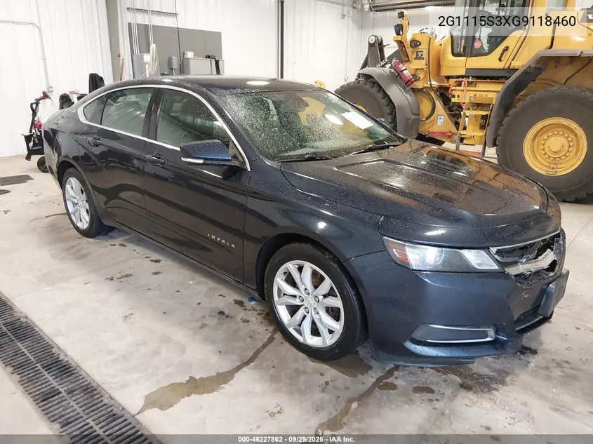 CHEVROLET IMPALA 2016, VIN 2G1115S3XG9118460