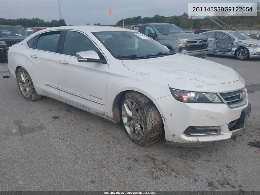 CHEVROLET IMPALA 2016, VIN 2G1145S30G9122654