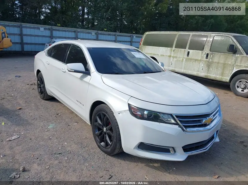 CHEVROLET IMPALA 2016, VIN 2G1105SA4G9146868
