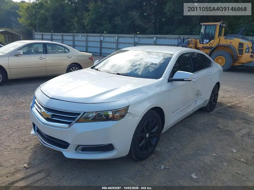 2016 CHEVROLET IMPALA VIN 2G1105SA4G9146868 — фото 2