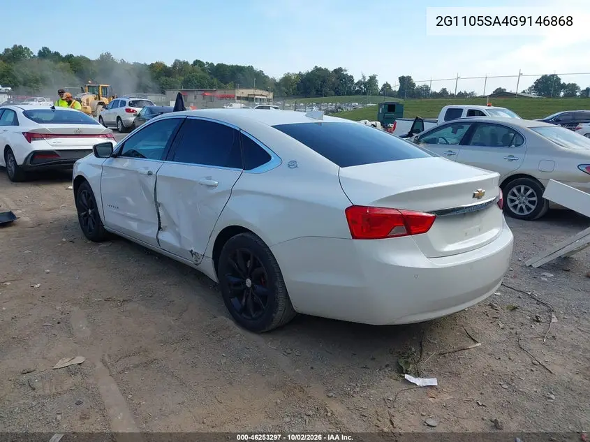 2016 CHEVROLET IMPALA VIN 2G1105SA4G9146868 — фото 3