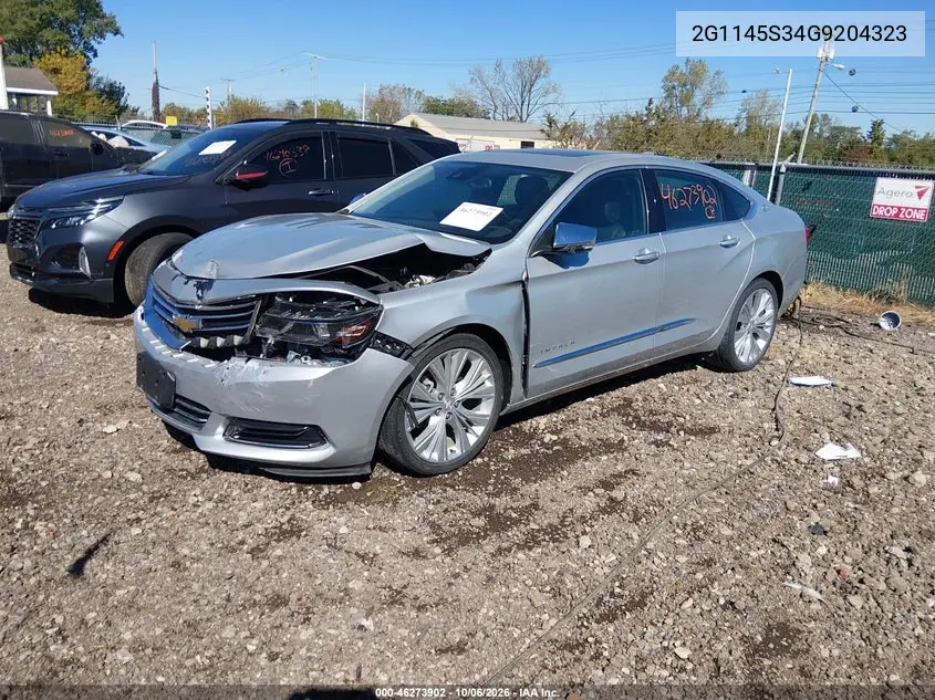 2016 CHEVROLET IMPALA VIN 2G1145S34G9204323 — фото 2