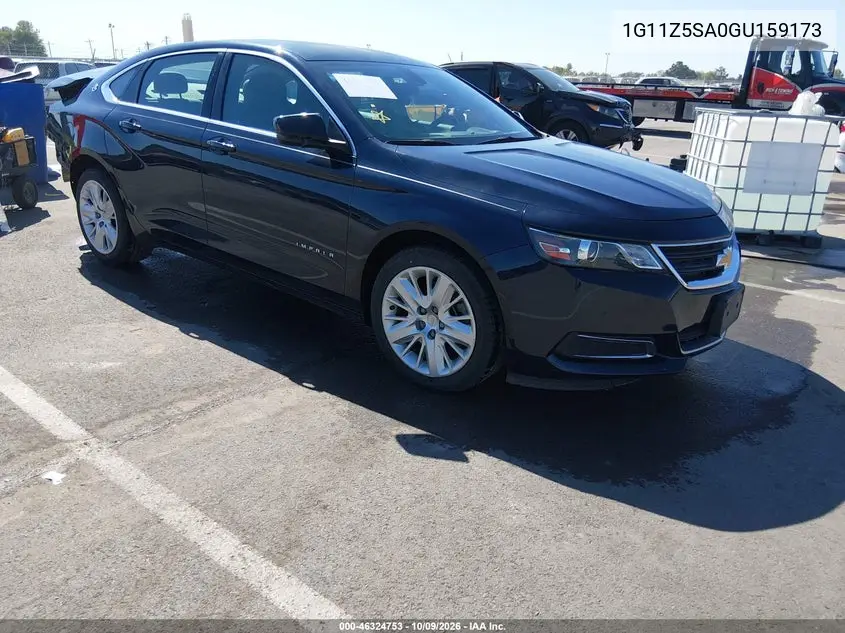 CHEVROLET IMPALA 2016, VIN 1G11Z5SA0GU159173