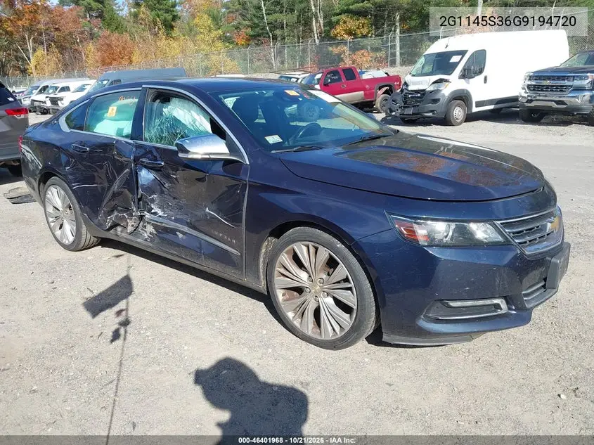 CHEVROLET IMPALA 2016, VIN 2G1145S36G9194720