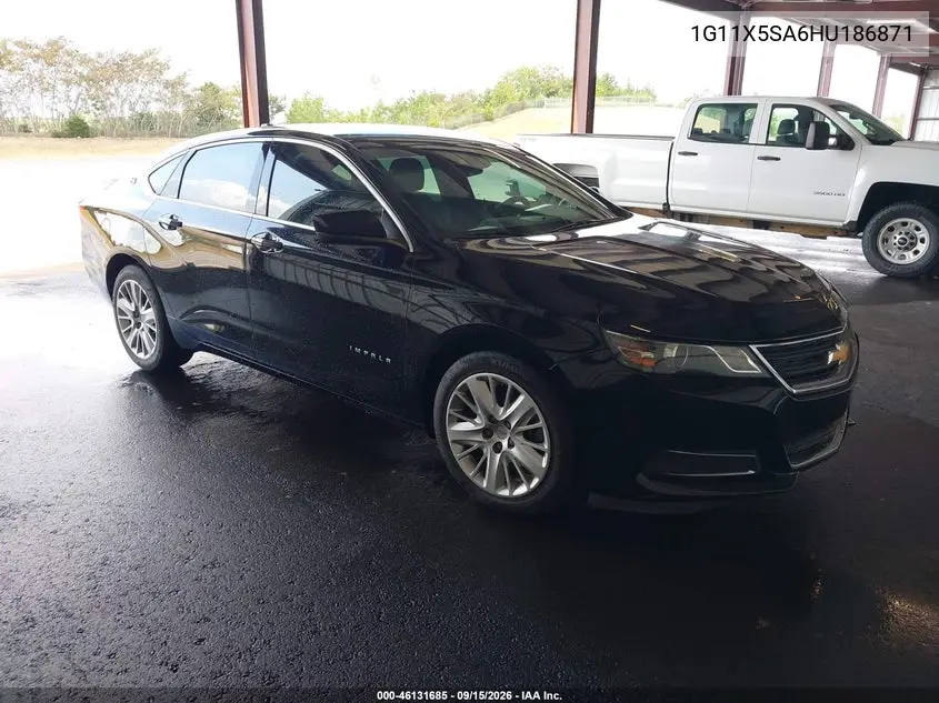 CHEVROLET IMPALA 2017, VIN 1G11X5SA6HU186871