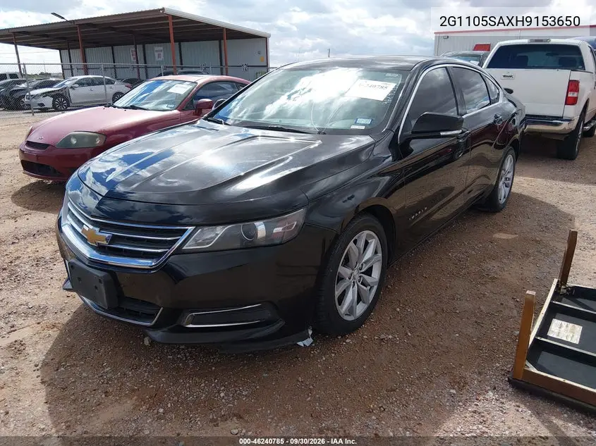 2017 CHEVROLET IMPALA VIN 2G1105SAXH9153650 — фото 2