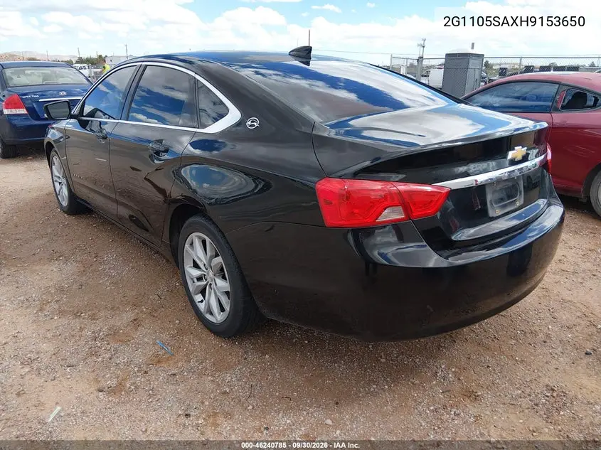 2017 CHEVROLET IMPALA VIN 2G1105SAXH9153650 — фото 3