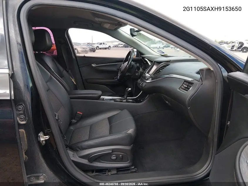2017 CHEVROLET IMPALA VIN 2G1105SAXH9153650 — фото 5