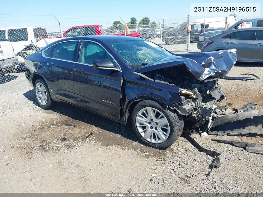CHEVROLET IMPALA 2017, VIN 2G11Z5SA2H9196515