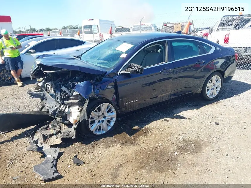 2017 CHEVROLET IMPALA VIN 2G11Z5SA2H9196515 — фото 2