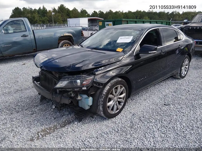 2017 CHEVROLET IMPALA VIN 2G1105S33H9141809 — фото 2