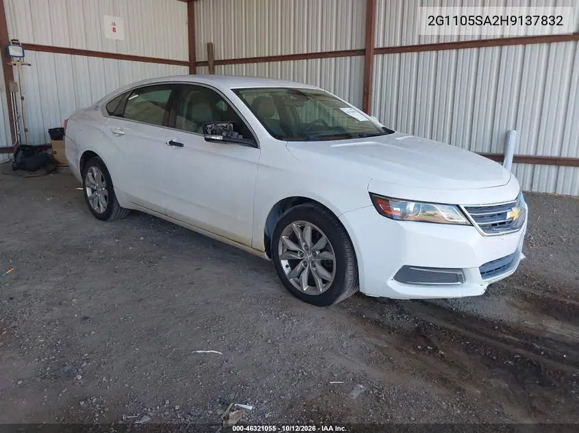 CHEVROLET IMPALA 2017, VIN 2G1105SA2H9137832
