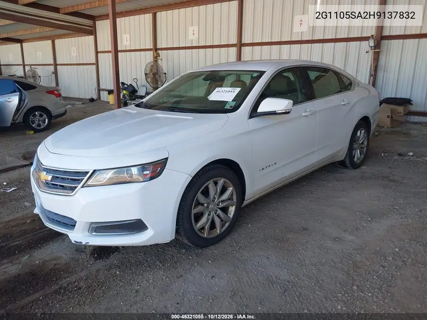2017 CHEVROLET IMPALA VIN 2G1105SA2H9137832 — фото 2
