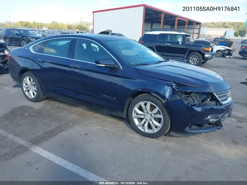 CHEVROLET IMPALA 2017, VIN 2G1105SA0H9176841