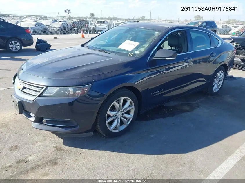 2017 CHEVROLET IMPALA VIN 2G1105SA0H9176841 — фото 2