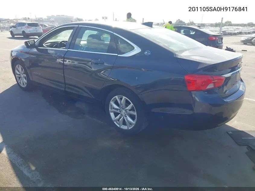 2017 CHEVROLET IMPALA VIN 2G1105SA0H9176841 — фото 3