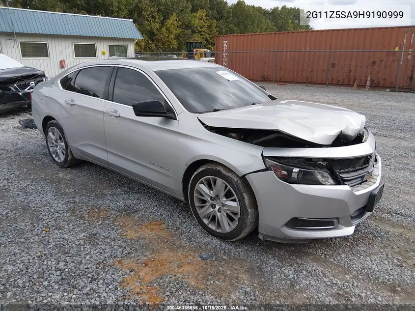 CHEVROLET IMPALA 2017, VIN 2G11Z5SA9H9190999