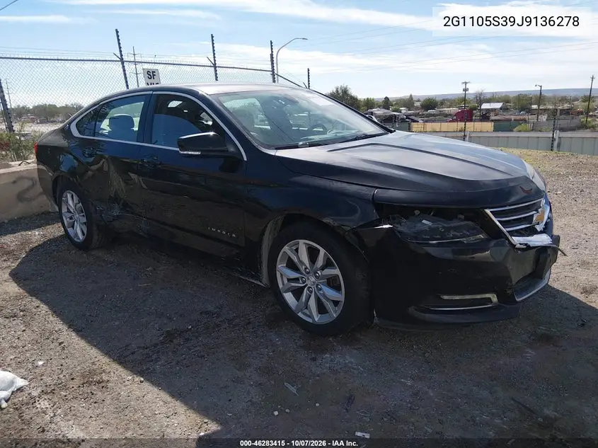 CHEVROLET IMPALA 2018, VIN 2G1105S39J9136278