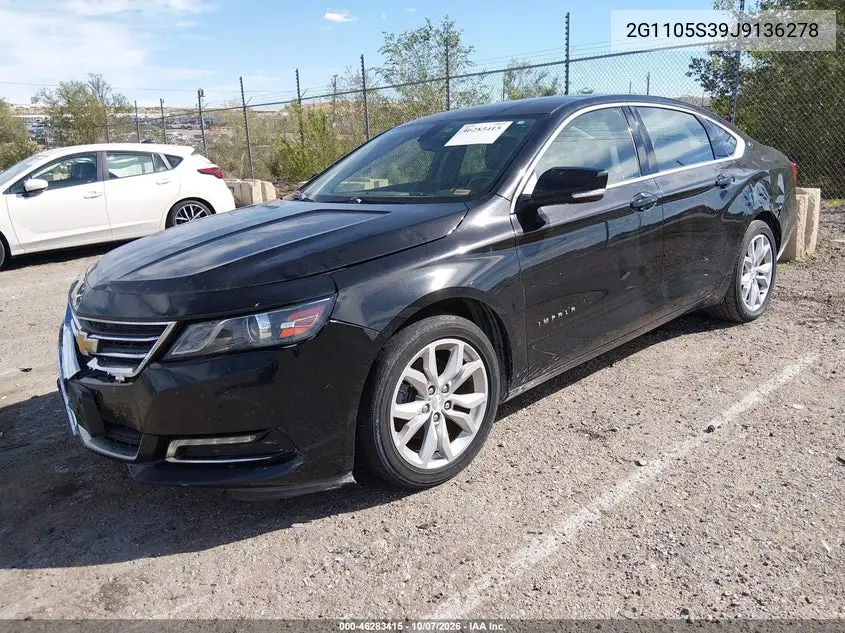 2018 CHEVROLET IMPALA VIN 2G1105S39J9136278 — фото 2