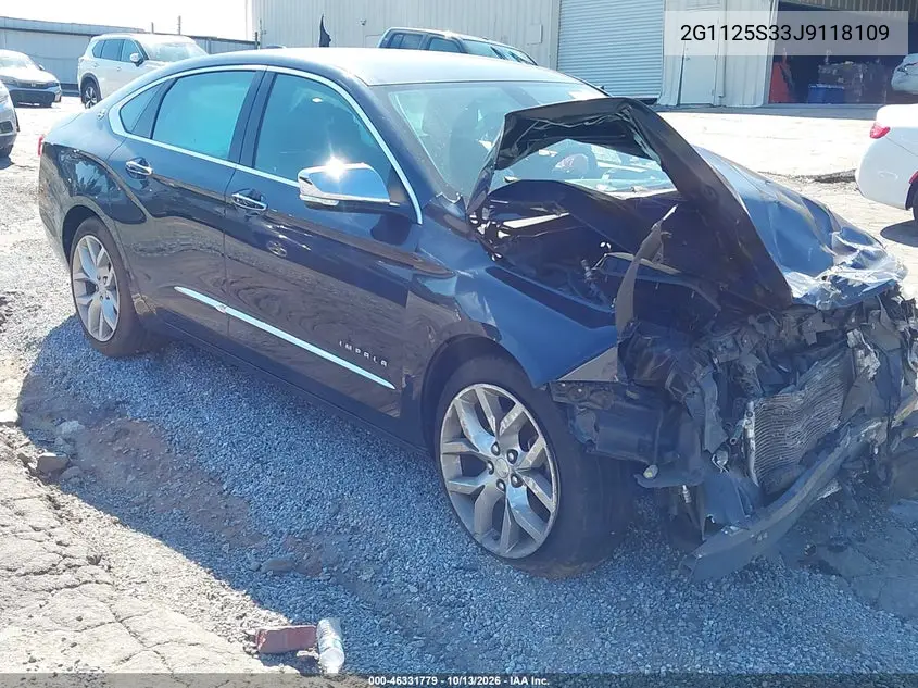 CHEVROLET IMPALA 2018, VIN 2G1125S33J9118109