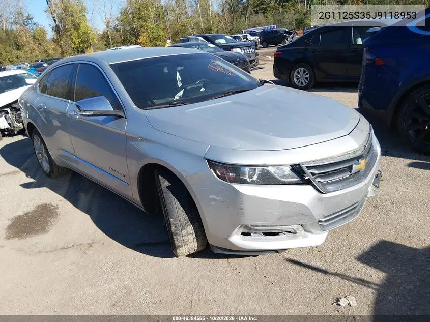 CHEVROLET IMPALA 2018, VIN 2G1125S35J9118953