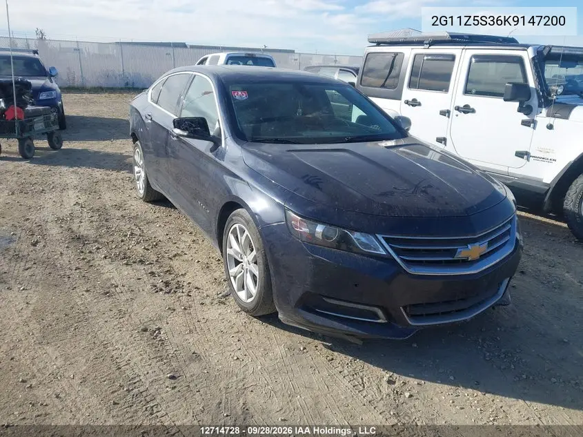 CHEVROLET IMPALA 2019, VIN 2G11Z5S36K9147200