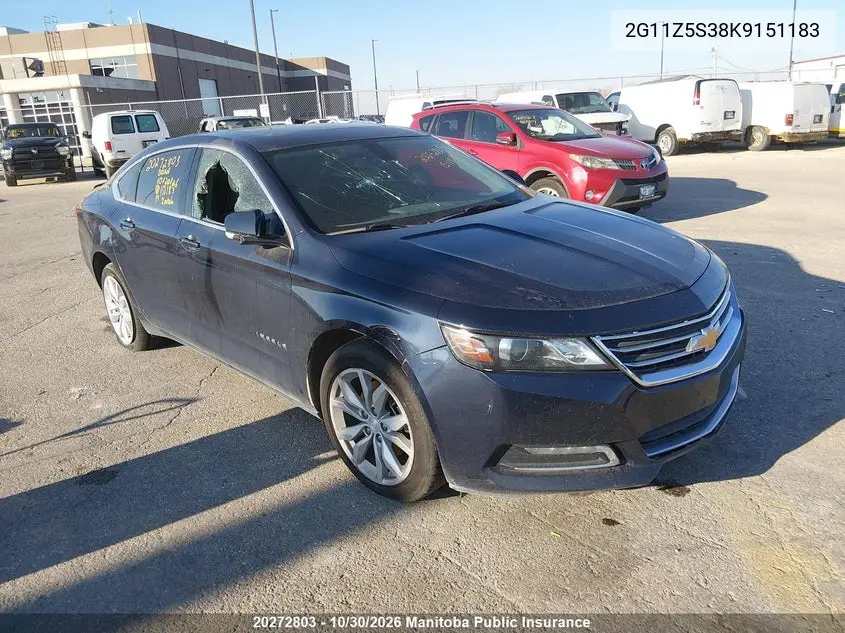 CHEVROLET IMPALA 2019, VIN 2G11Z5S38K9151183