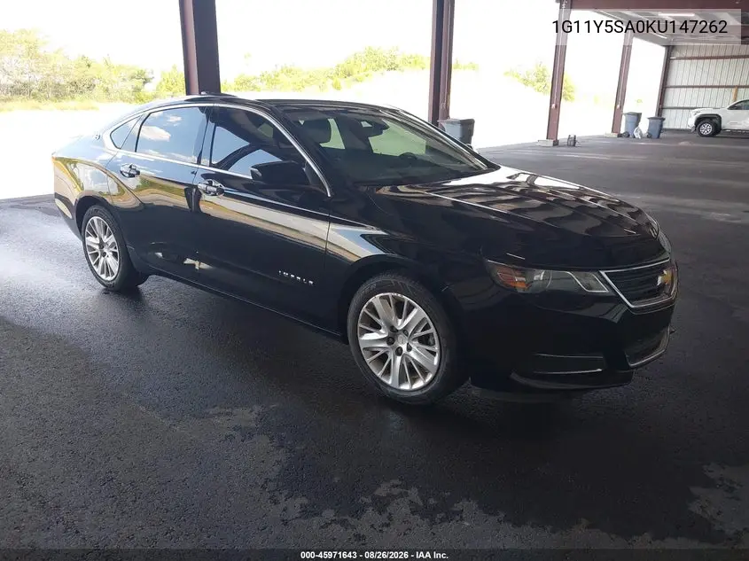 CHEVROLET IMPALA 2019, VIN 1G11Y5SA0KU147262